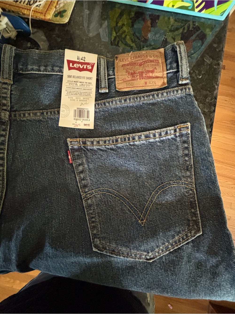 Levi's Dark Blue Denim Relaxed Fit Shorts